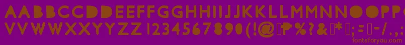 Mixcutouts Font – Brown Fonts on Purple Background