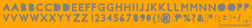 フォントMixcutouts – オレンジの背景に灰色の文字