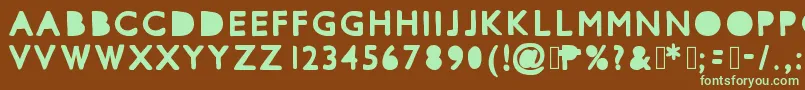 Mixcutouts Font – Green Fonts on Brown Background