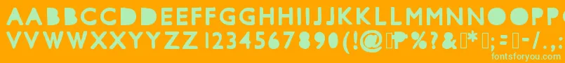 Mixcutouts Font – Green Fonts on Orange Background