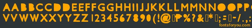Mixcutouts Font – Orange Fonts on Black Background