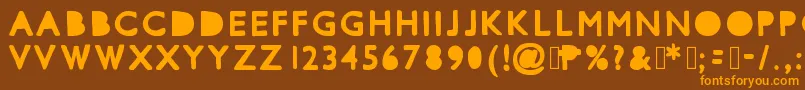 Mixcutouts Font – Orange Fonts on Brown Background