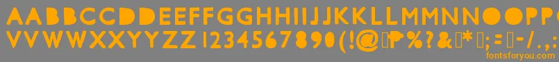 Mixcutouts Font – Orange Fonts on Gray Background