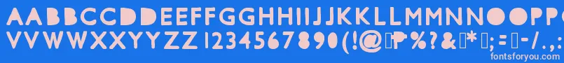 Mixcutouts Font – Pink Fonts on Blue Background
