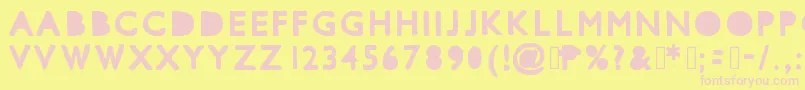Mixcutouts Font – Pink Fonts on Yellow Background