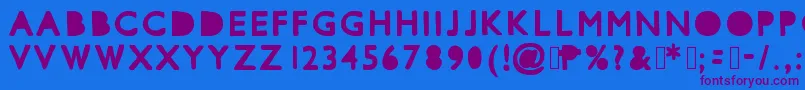 Mixcutouts Font – Purple Fonts on Blue Background