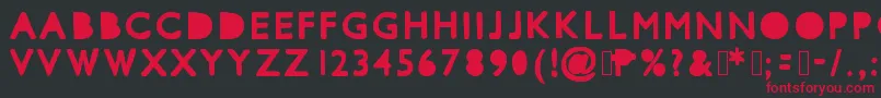 Mixcutouts Font – Red Fonts on Black Background