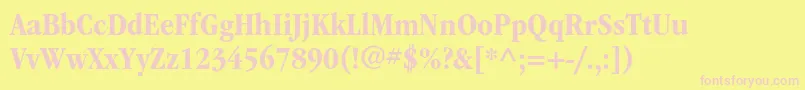 ItcgaramondstdBdnarrow Font – Pink Fonts on Yellow Background