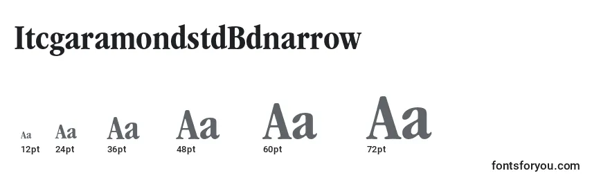 ItcgaramondstdBdnarrow Font Sizes