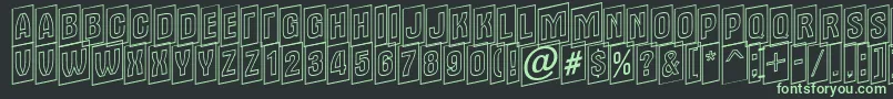 AAlternatitulcmupotl Font – Green Fonts on Black Background