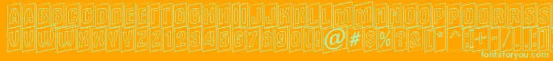 AAlternatitulcmupotl Font – Green Fonts on Orange Background