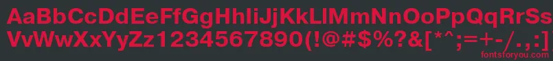 PragmaticadoscttBold Font – Red Fonts on Black Background