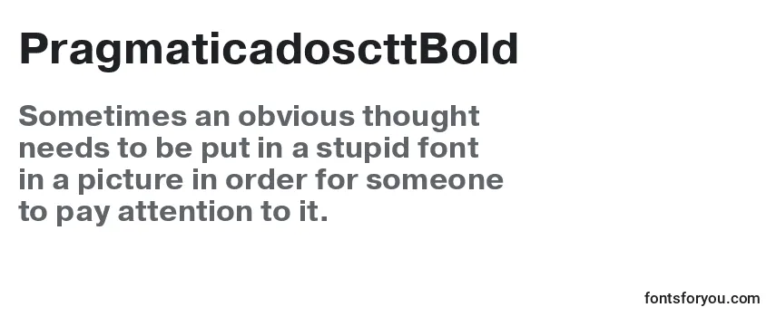 Review of the PragmaticadoscttBold Font