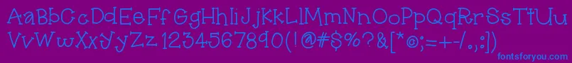 Hellopippi Font – Blue Fonts on Purple Background