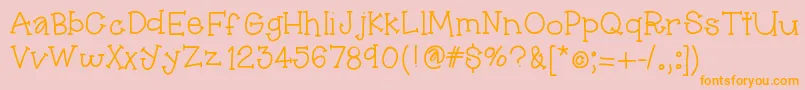 Hellopippi Font – Orange Fonts on Pink Background