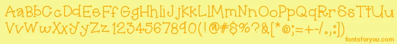Hellopippi Font – Orange Fonts on Yellow Background