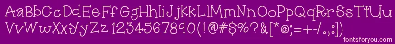 Hellopippi Font – Pink Fonts on Purple Background