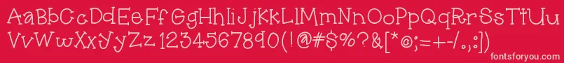 Hellopippi Font – Pink Fonts on Red Background