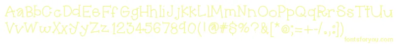 Hellopippi Font – Yellow Fonts on White Background