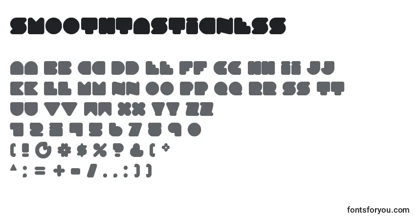 A fonte Smoothtasticness – alfabeto, números, caracteres especiais