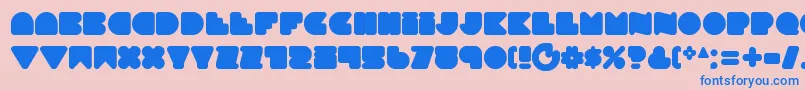 Smoothtasticness Font – Blue Fonts on Pink Background