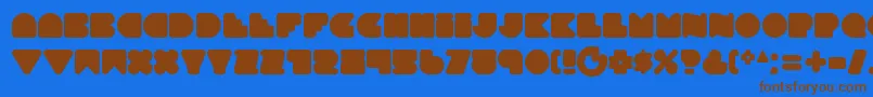Smoothtasticness Font – Brown Fonts on Blue Background