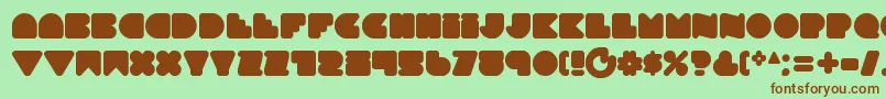 Smoothtasticness-Schriftart – Braune Schriften auf grünem Hintergrund