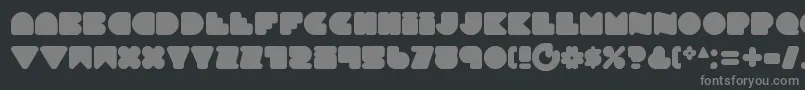 Fonte Smoothtasticness – fontes cinzas em um fundo preto