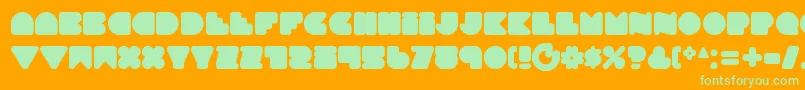 フォントSmoothtasticness – オレンジの背景に緑のフォント