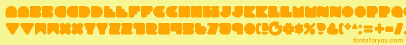 Smoothtasticness Font – Orange Fonts on Yellow Background