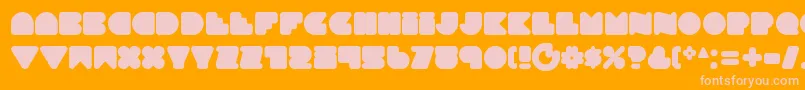 Smoothtasticness-Schriftart – Rosa Schriften auf orangefarbenem Hintergrund