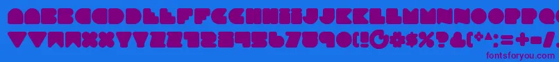 Smoothtasticness Font – Purple Fonts on Blue Background