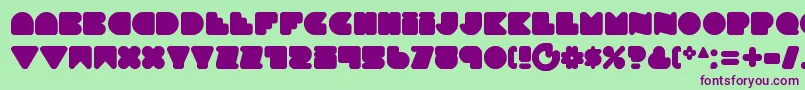 Smoothtasticness Font – Purple Fonts on Green Background
