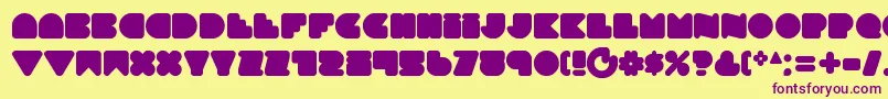 Smoothtasticness Font – Purple Fonts on Yellow Background