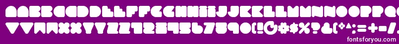 Fonte Smoothtasticness – fontes brancas em um fundo violeta