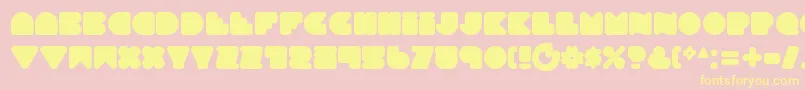 Smoothtasticness Font – Yellow Fonts on Pink Background