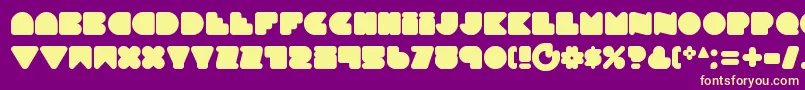 Fonte Smoothtasticness – fontes amarelas em um fundo roxo
