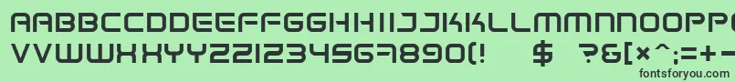 SpaceFrigate Font – Black Fonts on Green Background