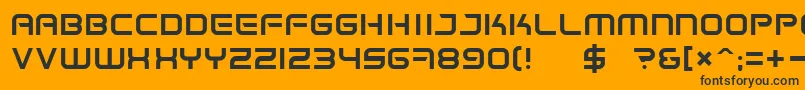 SpaceFrigate Font – Black Fonts on Orange Background