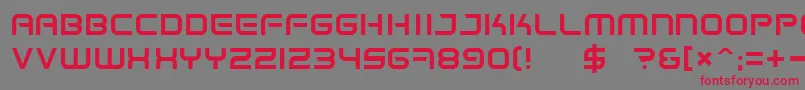 SpaceFrigate Font – Red Fonts on Gray Background