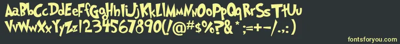 Grinched Font – Yellow Fonts on Black Background