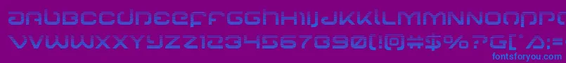 Gunrunnergrad Font – Blue Fonts on Purple Background