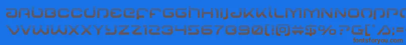 Gunrunnergrad Font – Brown Fonts on Blue Background