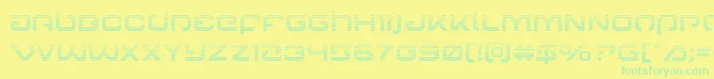 Gunrunnergrad Font – Green Fonts on Yellow Background