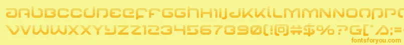 Gunrunnergrad Font – Orange Fonts on Yellow Background