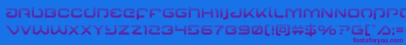 Gunrunnergrad Font – Purple Fonts on Blue Background