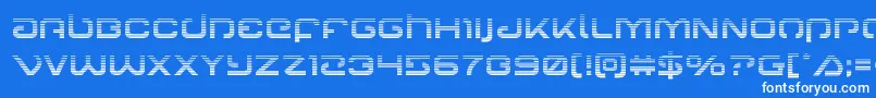 Шрифт Gunrunnergrad – белые шрифты на синем фоне