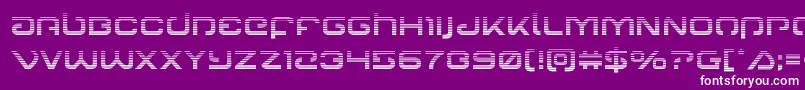 Шрифт Gunrunnergrad – белые шрифты на фиолетовом фоне