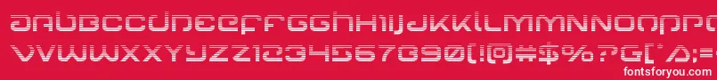 フォントGunrunnergrad – 赤い背景に白い文字