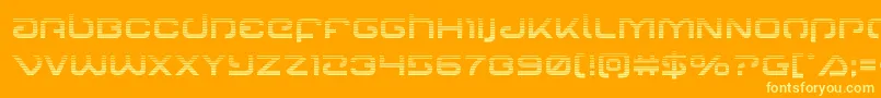 Gunrunnergrad Font – Yellow Fonts on Orange Background